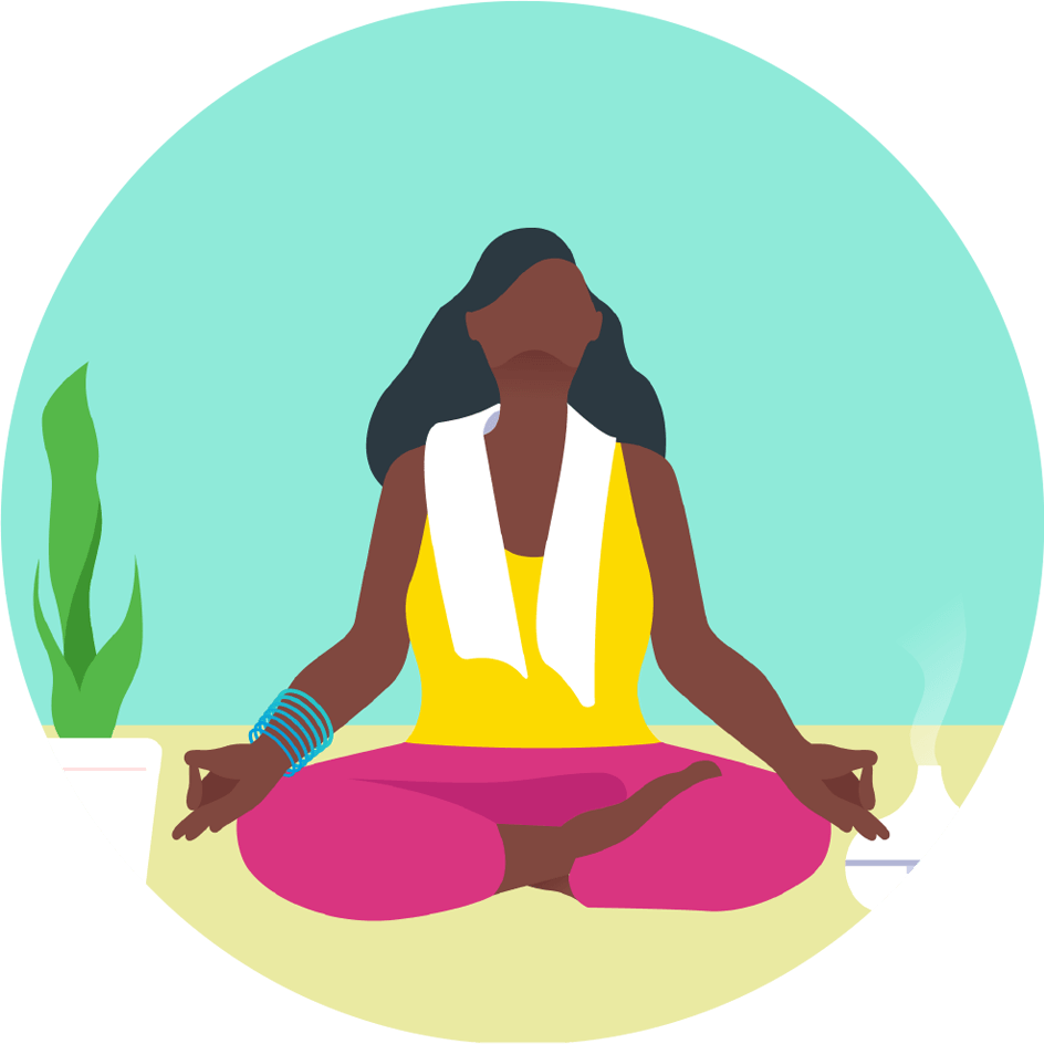 woman yoga graphic image