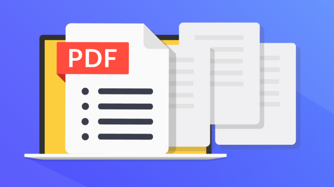 Laptop displaying PDF documents, highlighting Trouble with Tables.