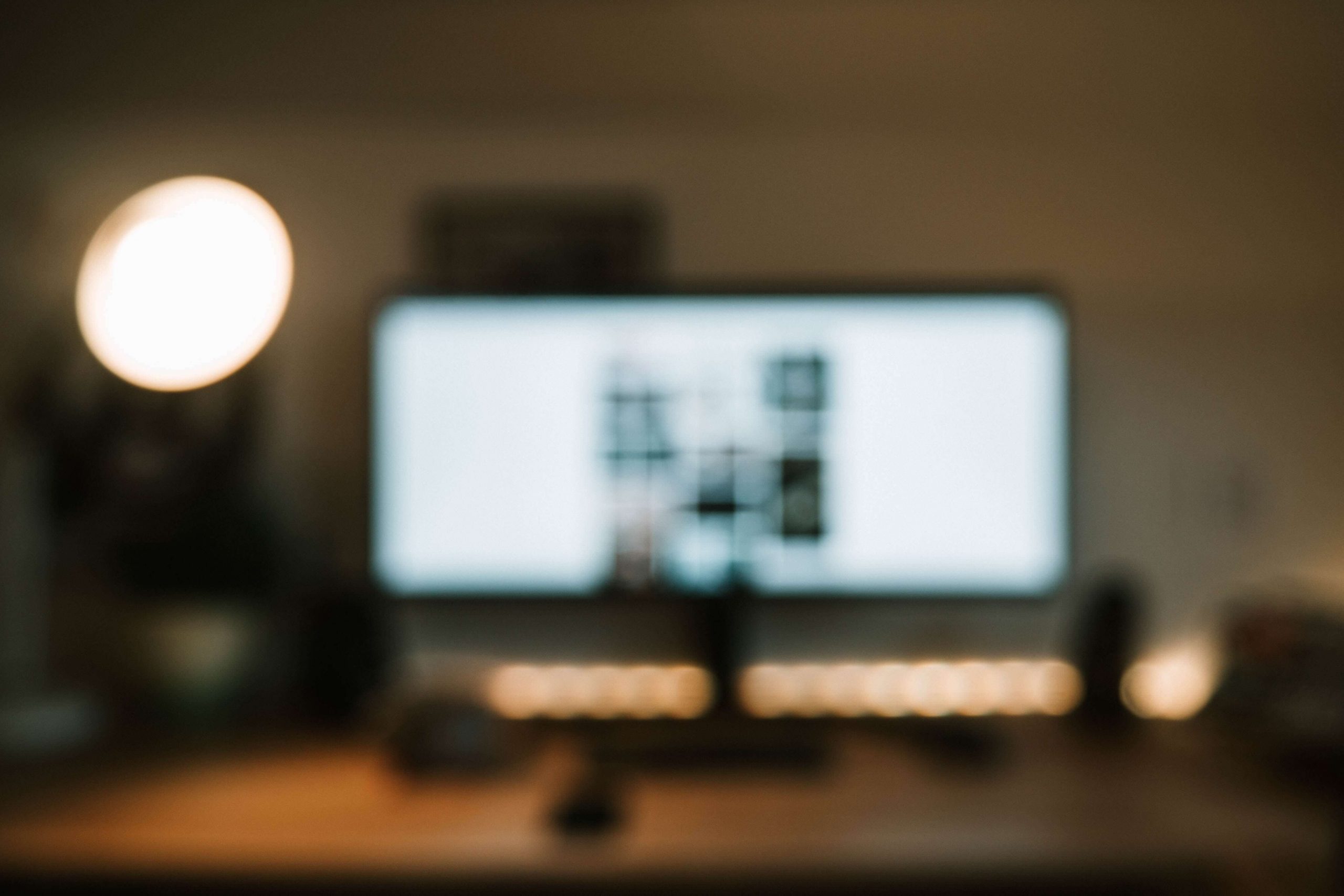 Image of blurry computer screen