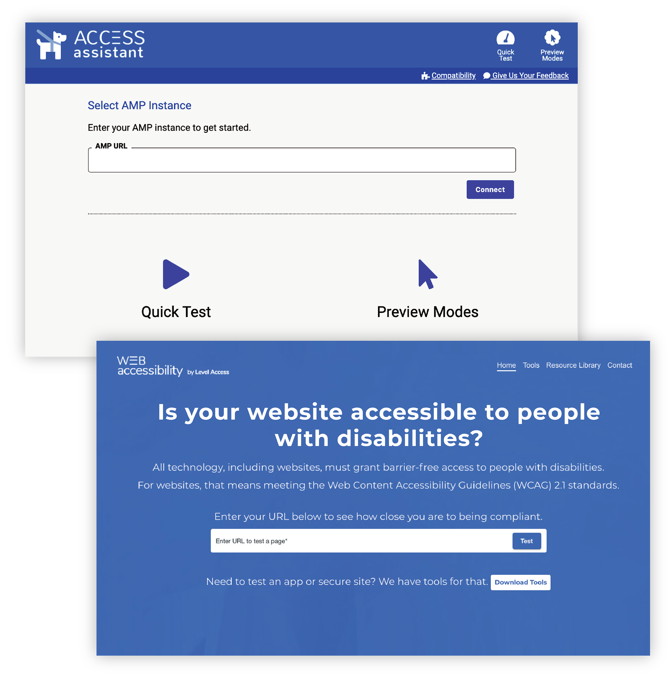 Picture of the webaccessibility.com homepage