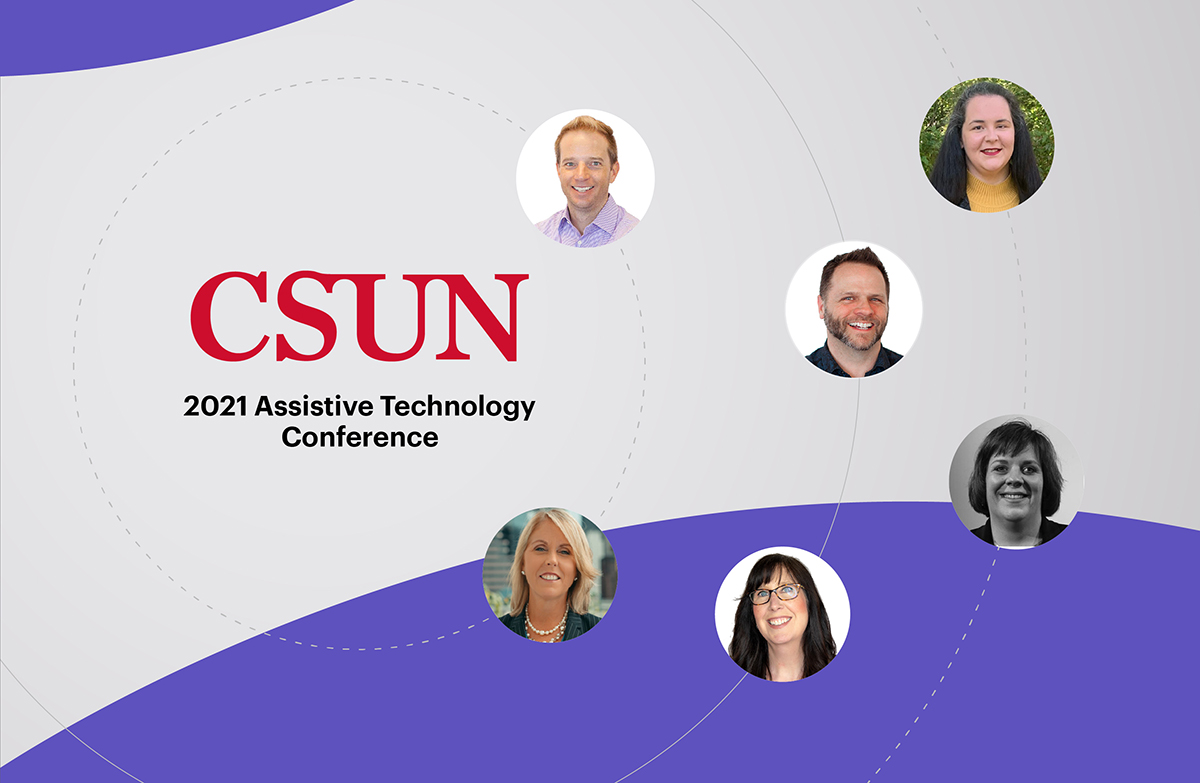 CSUN 2021 Assistive Technology Conference with headshots of speakers from Level Access